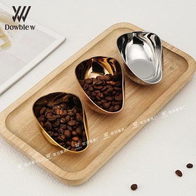 加厚不锈钢汁盅西餐酒店咖啡豆称重量分装称豆盘接豆计量容器碟子