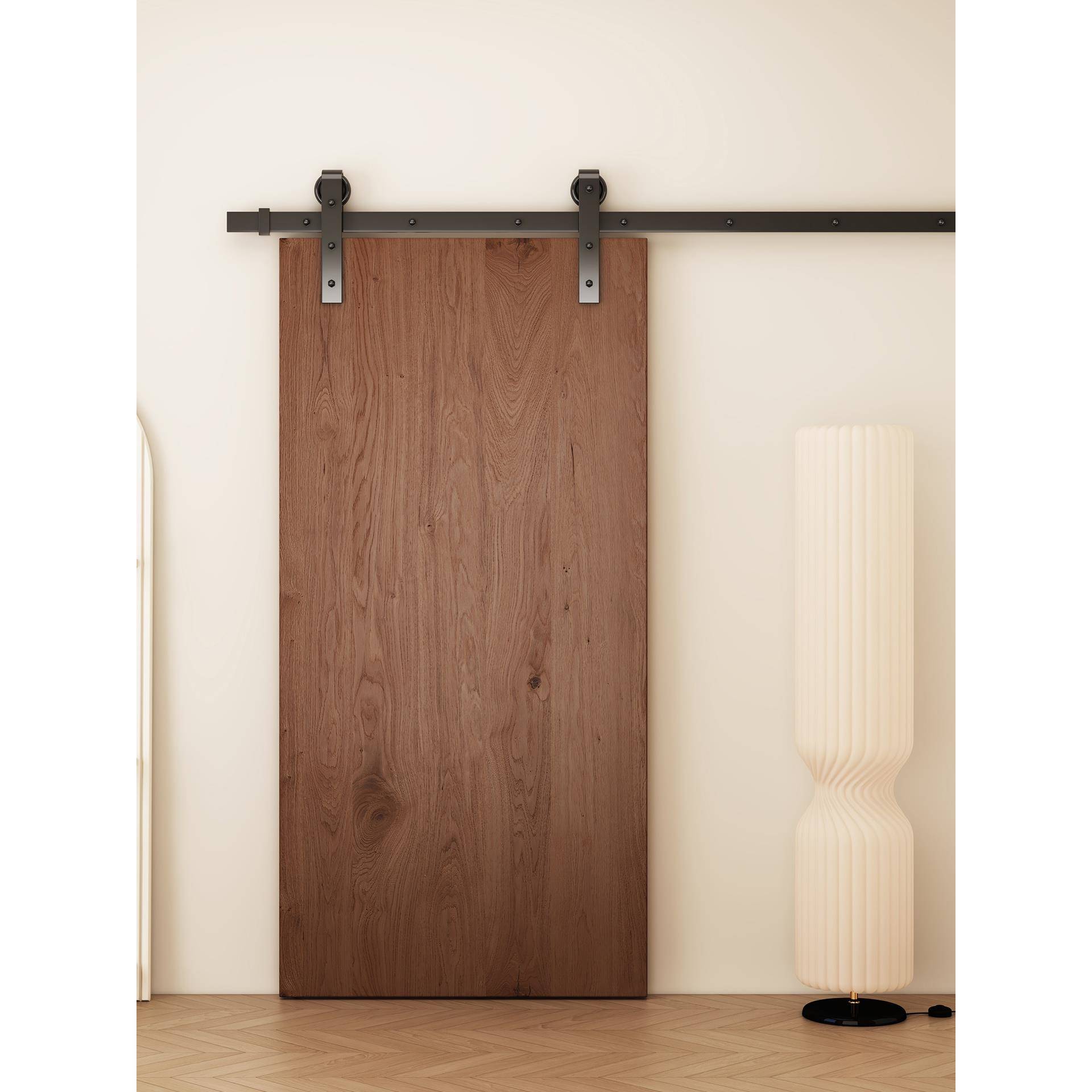 实木谷仓门隐形门厨房卫生间移门客厅卧室门吊轨推拉门幽灵门定制