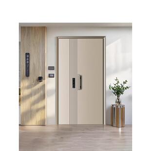 入户门防盗门子母门甲级门进户门奶油风2025新款智能门包上门安装