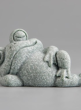 青砂石招财龙茶宠精品养一指有钱茶桌家居桌面22装饰品