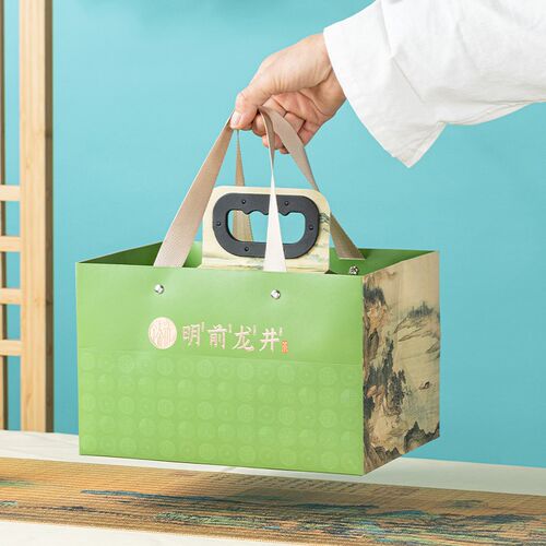 明前龙井茶叶包装盒空礼盒龙井包散茶半斤方包礼空盒子