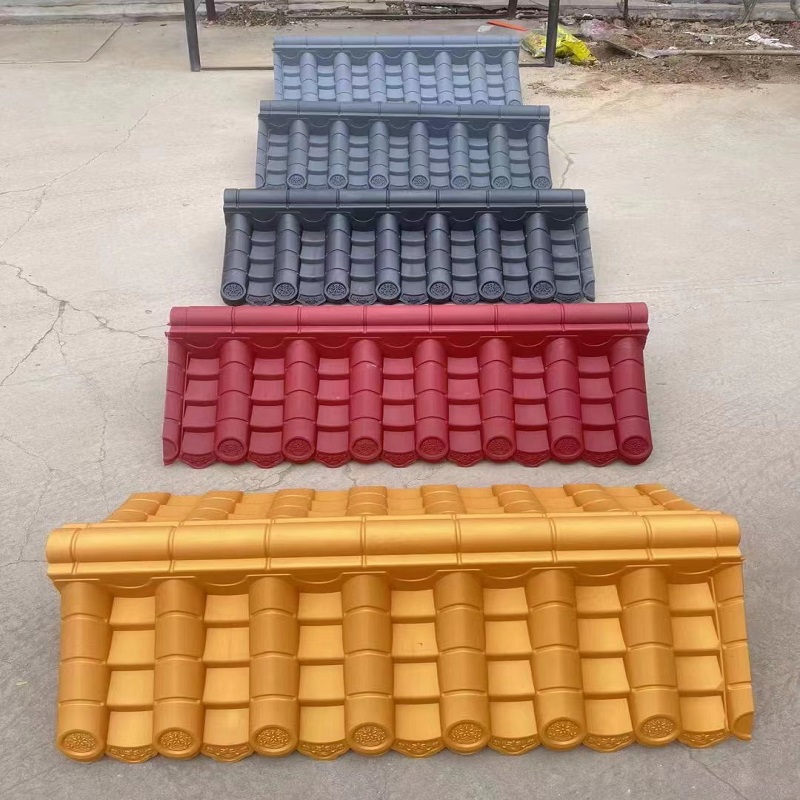 墙特大号中式仿古面一体塑料树脂PC围墙压顶墙头瓦墙帽