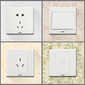 罗格朗型千兆类插座超六类电脑网口插座盒