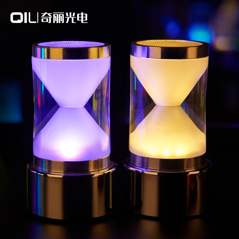酒吧桌灯小夜灯led充电吧台灯酒吧灯创意kt卡座七彩沙漏酒吧台灯