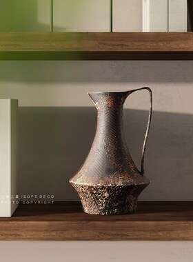 新风客厅书房博古架酒柜级感宋代美学创意软装饰品