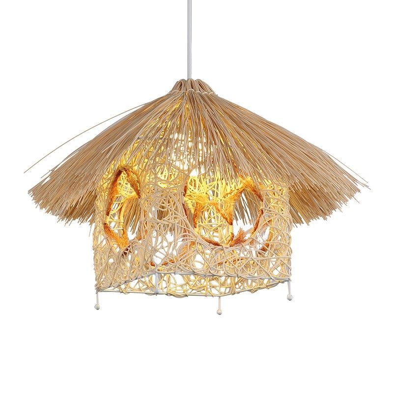 赶灯荟田园藤艺鸟笼创意个性艺术吊灯卧室阳台饭馆农家乐灯饰,家装灯饰光源,餐厅吊灯,淘宝优惠券,粉丝福利购,淘宝优惠卷