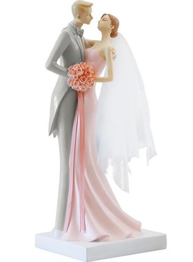 礼物结婚闺蜜情侣装饰新婚摆件送创意新人一对品实用婚纱模型客厅