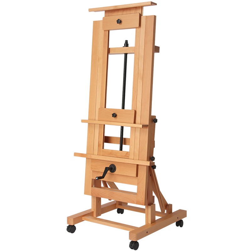 型实木加大平立两用油画架画板 4k2K全开可调节后仰升降美术生 创