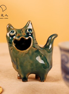 云南瓦猫非遗特色文化迷你摆件装饰品呆萌可爱送人礼物礼品伴手礼