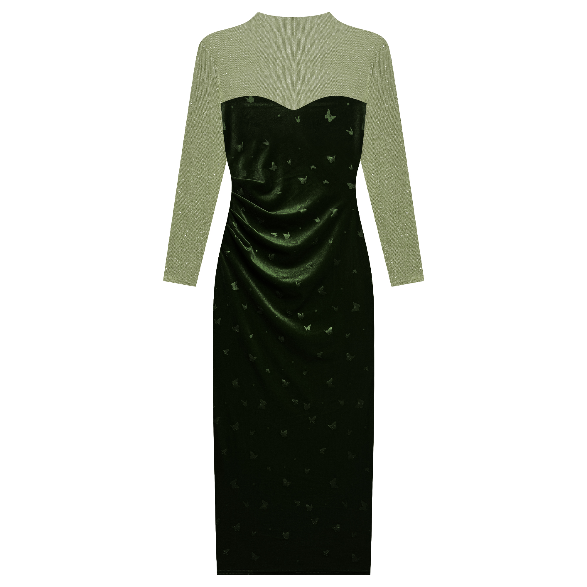 秋冬气质百搭设计感加绒连衣裙392-461