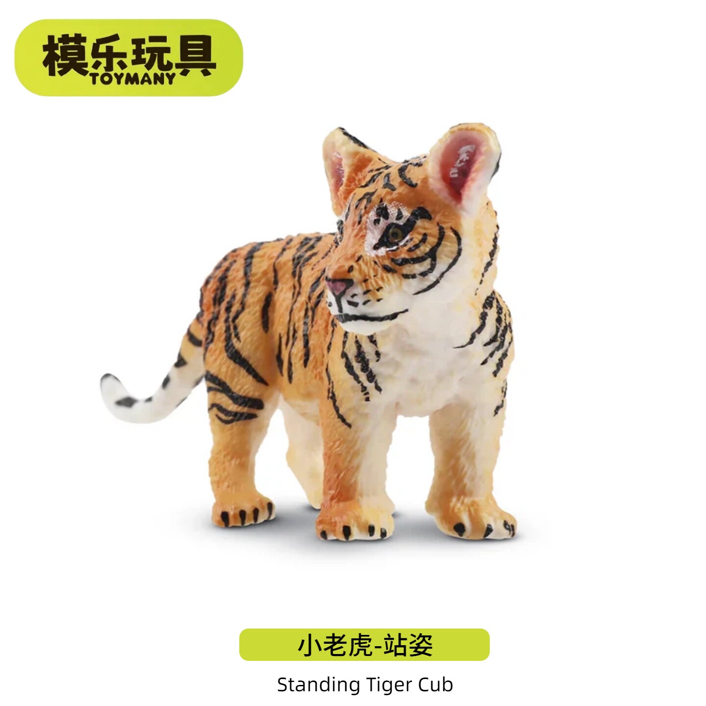 模乐玩具TOYMANY老虎幼崽仿真野生动物模型东北虎西伯利亚虎玩具