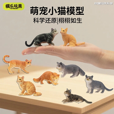 模乐玩具TOYMANY宠物伙伴仿真猫动物模型猫咪小猫橘猫儿童玩具