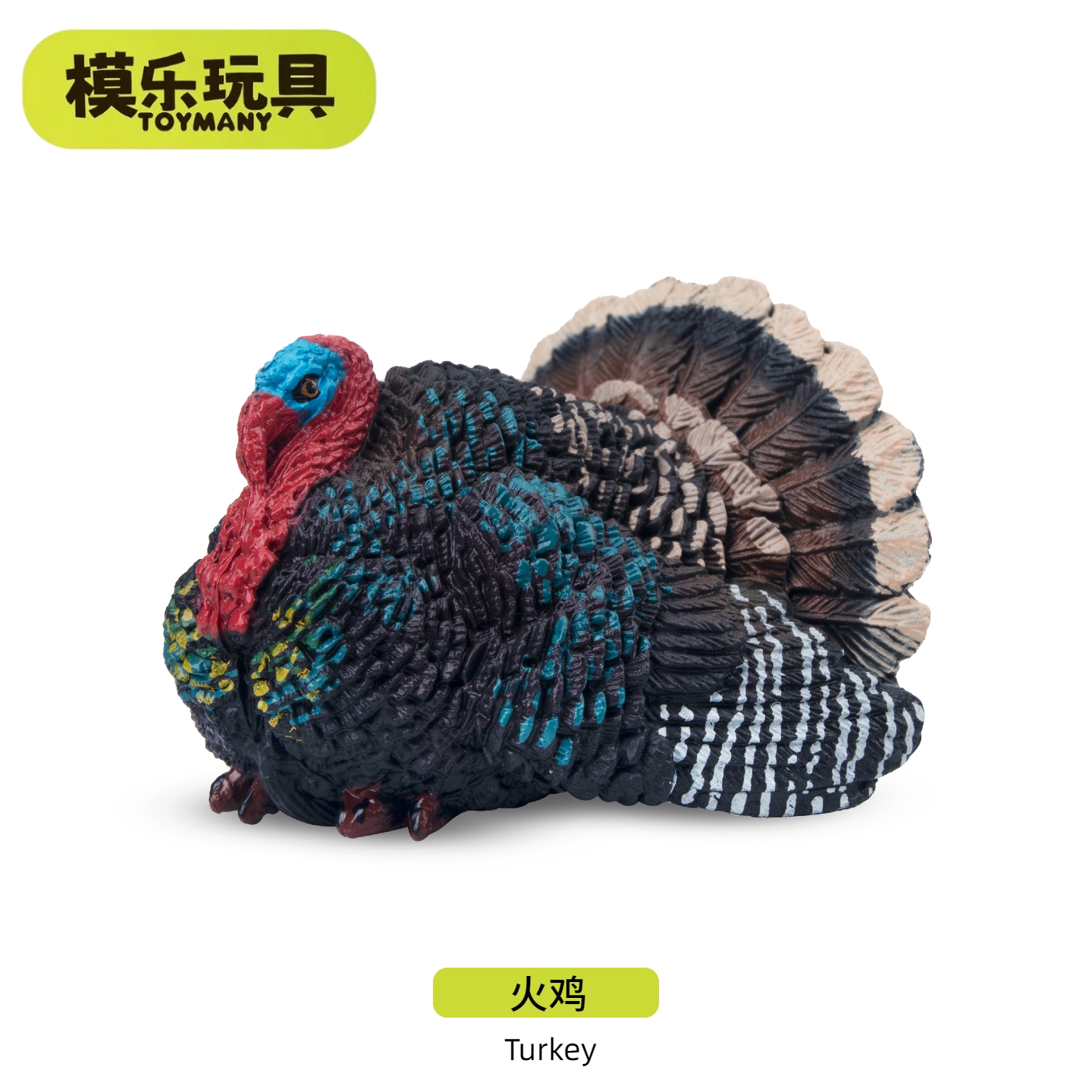 模乐玩具TOYMANY火鸡迷你北美森林野生仿真动物模型儿童玩具