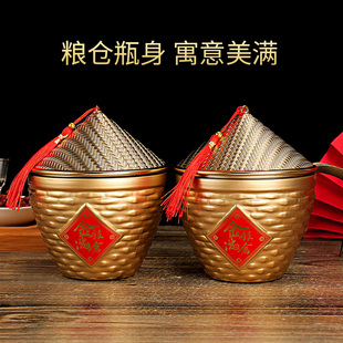 金银满仓浓香型白酒52度固态发纯粮酿造酒柜摆件