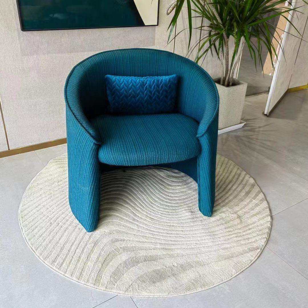 意式极简设计师款单人沙发复古条纹家用休闲椅酒店大堂接待洽谈椅,3C数码配件,USB灯,淘宝优惠券,粉丝福利购,淘宝优惠卷