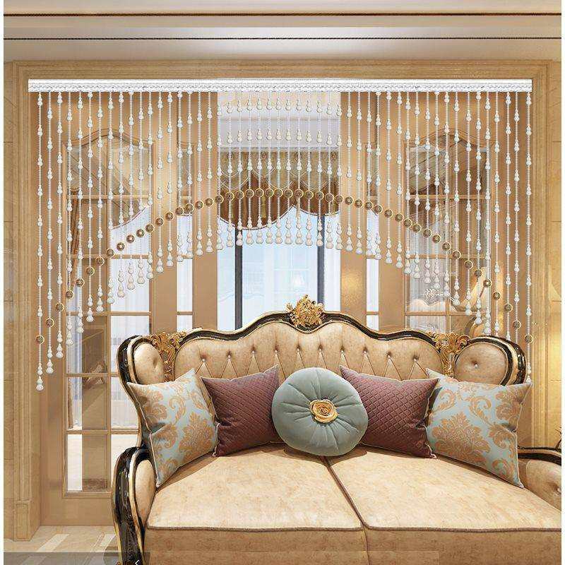 批水晶桃木葫芦珠帘卧室门帘隔断玄关过道客厅阳台厕所免打孔挂帘