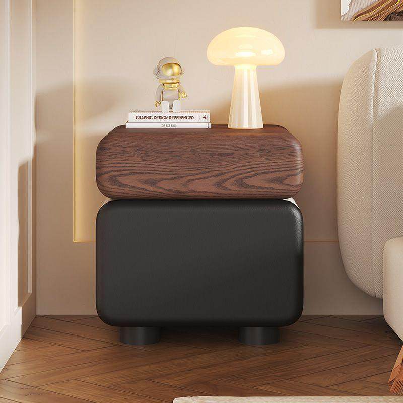 中古风新款实木床头柜简约现代床边柜小型轻奢收纳皮质卧室储物柜,五金/工具,其他电线电缆,淘宝优惠券,粉丝福利购,淘宝优惠卷