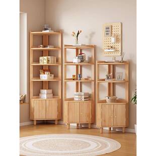 实木转角柜家用墙角柜卧室拐角靠墙小户型置物架客厅三角柜收纳柜