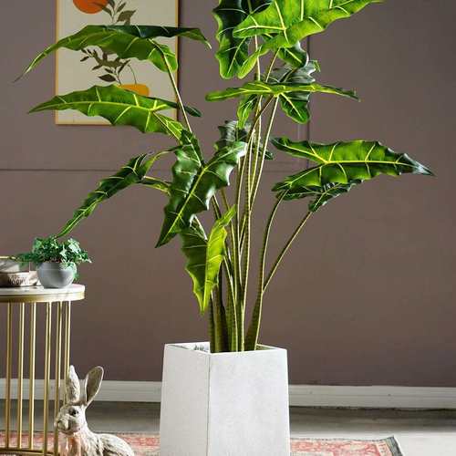 2024新品萨利安海芋大仿真假树装饰绿植仿生植物室内客厅造景摆件