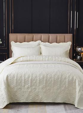 A10L2023新款欧式床盖单件夹棉加厚绗缝床单三件套榻榻米炕垫四季