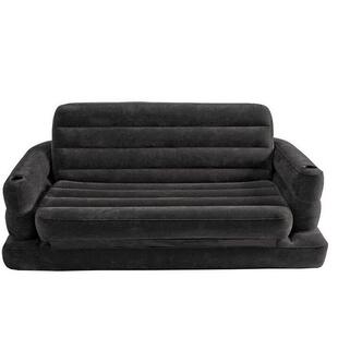 INTEX66552新款黑色68566双人充气沙发床懒人折叠沙发椅家用沙