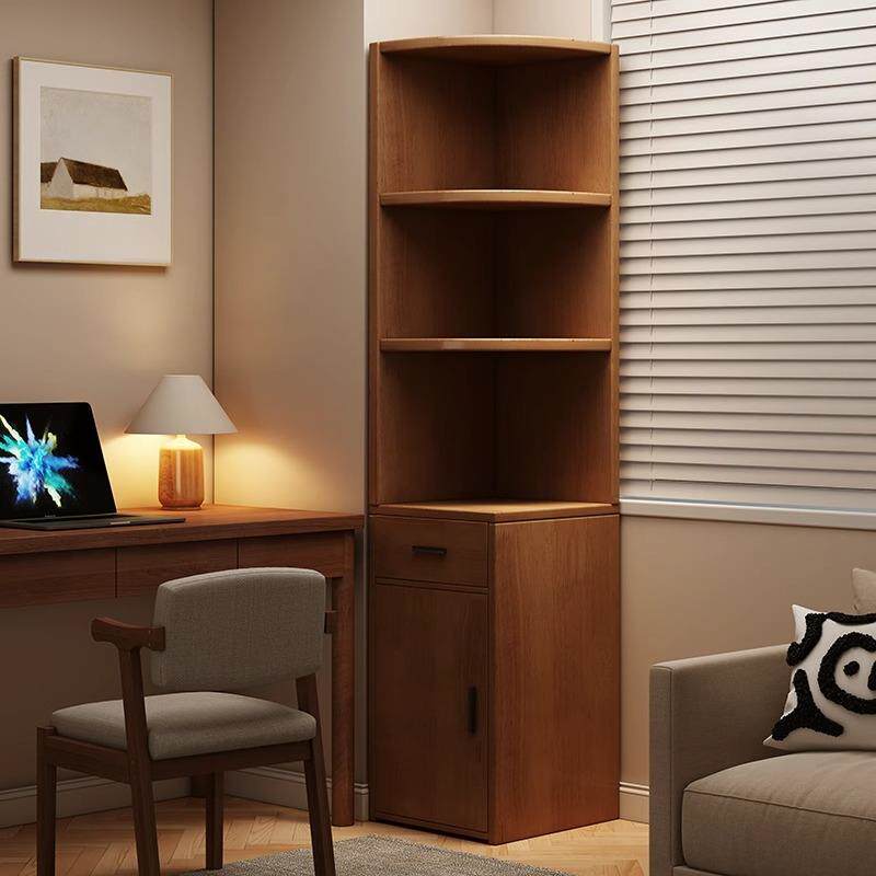 角柜实木芯转角柜落地置物架客厅靠墙拐角柜收纳展示柜书架书柜