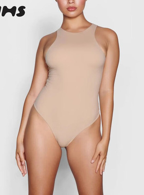 SKIMS HIRE FITS EVERYBODY高领吊带弹力背心塑身衣无袖连体裤衣