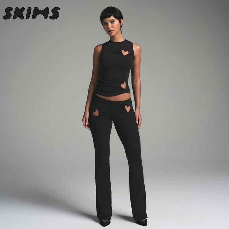 SKIMS卡戴珊镂空爱心背心长裤女