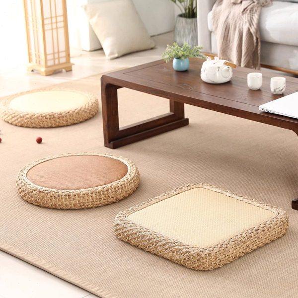 蒲团日式茶室垫打坐禅修垫跪拜垫藤编地上家用客厅坐墩榻榻米垫子,居家布艺,蒲团,淘宝优惠券,粉丝福利购,淘宝优惠卷