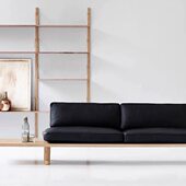 木椅小户型白北欧蜡可拆洗双人沙发三人实木民宿日式 客厅现代简约