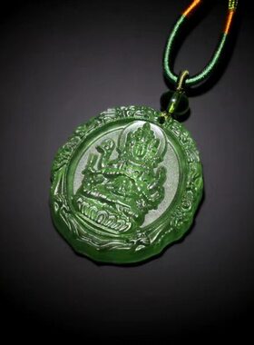 琉璃法护佑情侣男女尊胜护身饰品佛吊坠古母菩萨挂件佛像