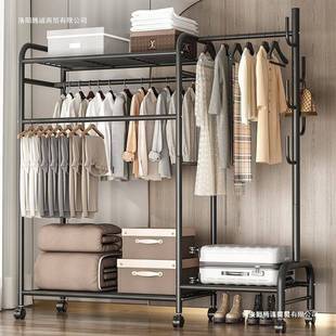 网红简易衣柜现代铁架卧室组合装出租房省空间收纳折叠储物布新款