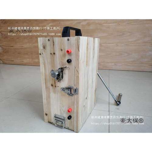 手摇发电机1500瓦220V伏永磁无刷交流大功率增速齿轮箱实木麦太保