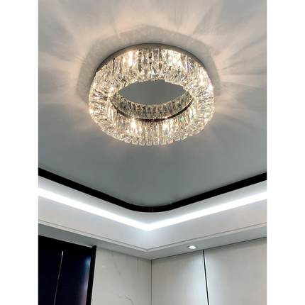 后现代水晶吸顶灯简欧创意客厅灯港式轻奢卧室灯led网红北欧灯具