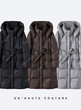 【格格来了】长款羽绒服女款休闲百搭加厚保暖外套D-19100