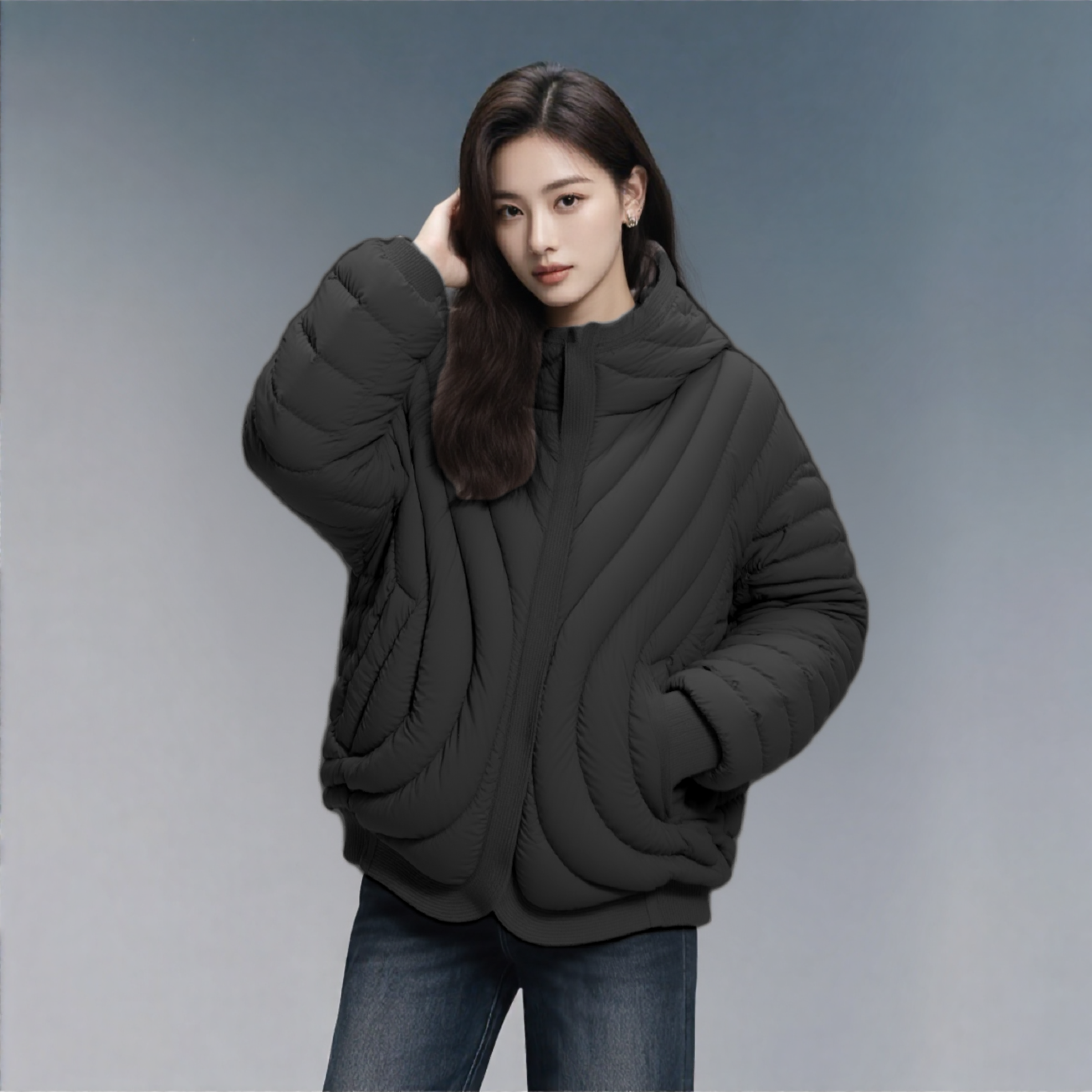 【小乐专享】羽绒服短款韩版女款宽松连帽保暖外套YS-19106