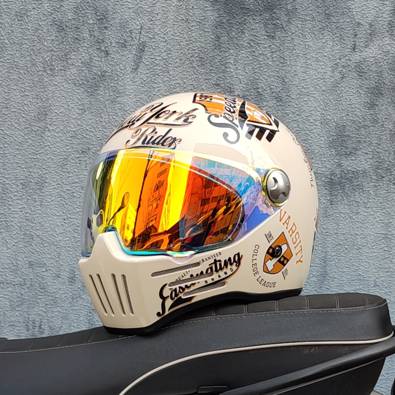 3C认证ORZ复古摩托车头盔