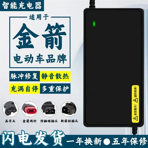 金箭电动车电瓶充电器48V12AH60V20AH72V28-32金箭国标两插非原装