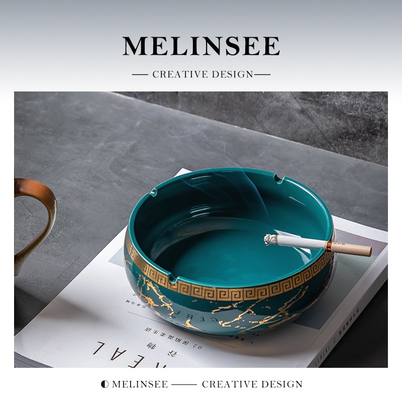 Melinsee.Onsite.烟灰缸陶瓷创意办公室个性复古潮流摆件-场内