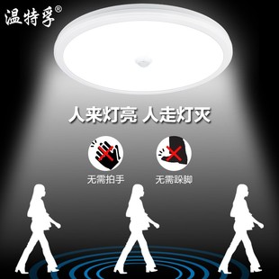 温特孚led感应灯楼道吸顶灯智能红外人体感应灯楼梯间过道车库灯