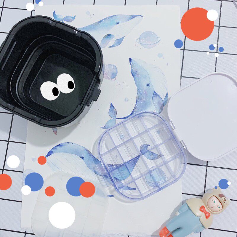 秀普折叠式水桶颜料盒三合一洗洗笔筒调色盘水彩颜料盒16格保湿盒,文具电教/文化用品/商务用品,调色盒,淘宝优惠券,粉丝福利购,淘宝优惠卷