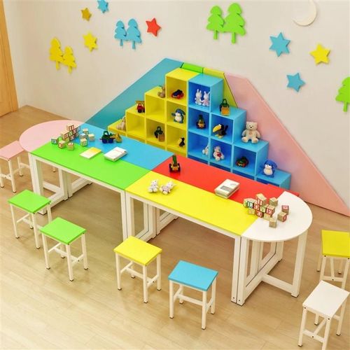 培训桌学习桌简约小学生课桌椅简易长条桌辅导班双人桌