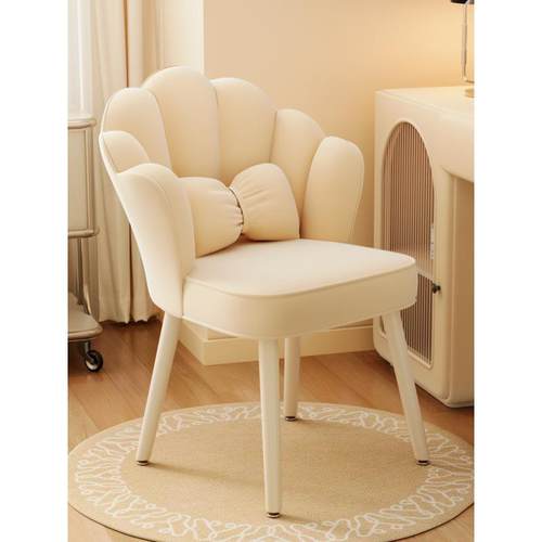 家用梳妆台化妆椅简约椅子轻奢高级餐椅靠背卧室女生网红美甲凳子