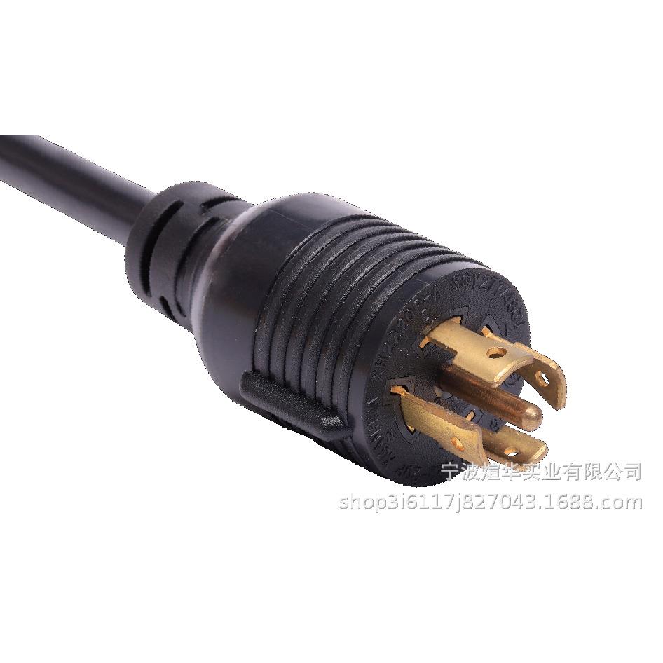 供应XL2220P-A发电机插头L22-20P480V美规5芯电源线自锁插