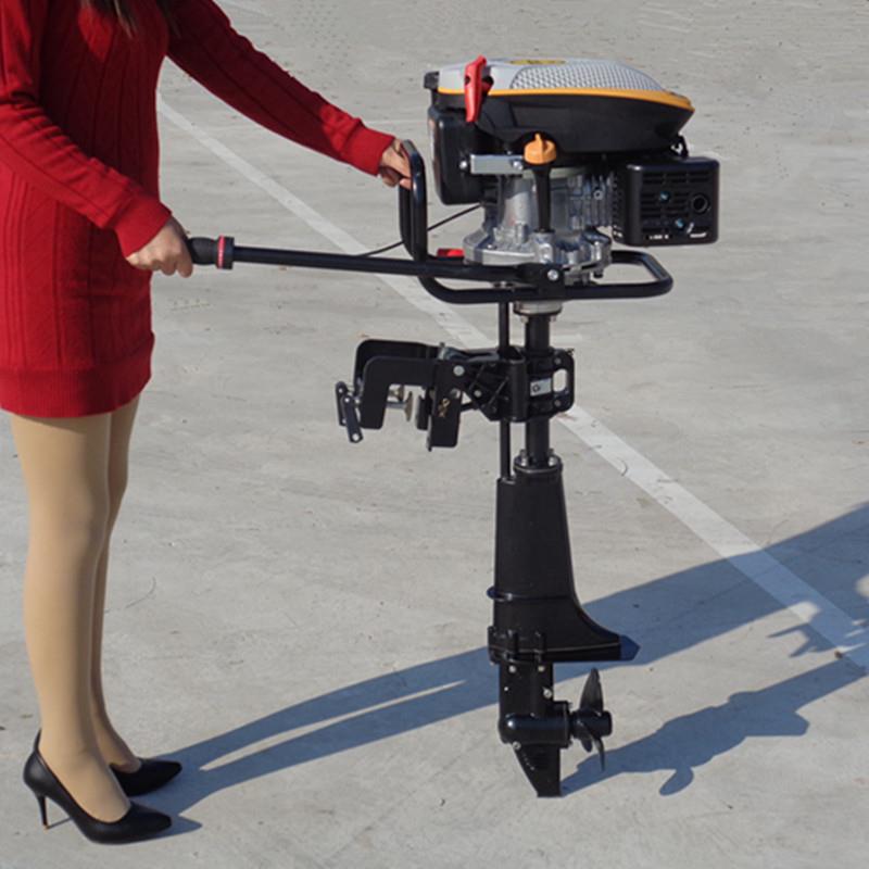 新款汽油船挂机小船挂桨机图片橡皮艇船用马达推进器价格合理