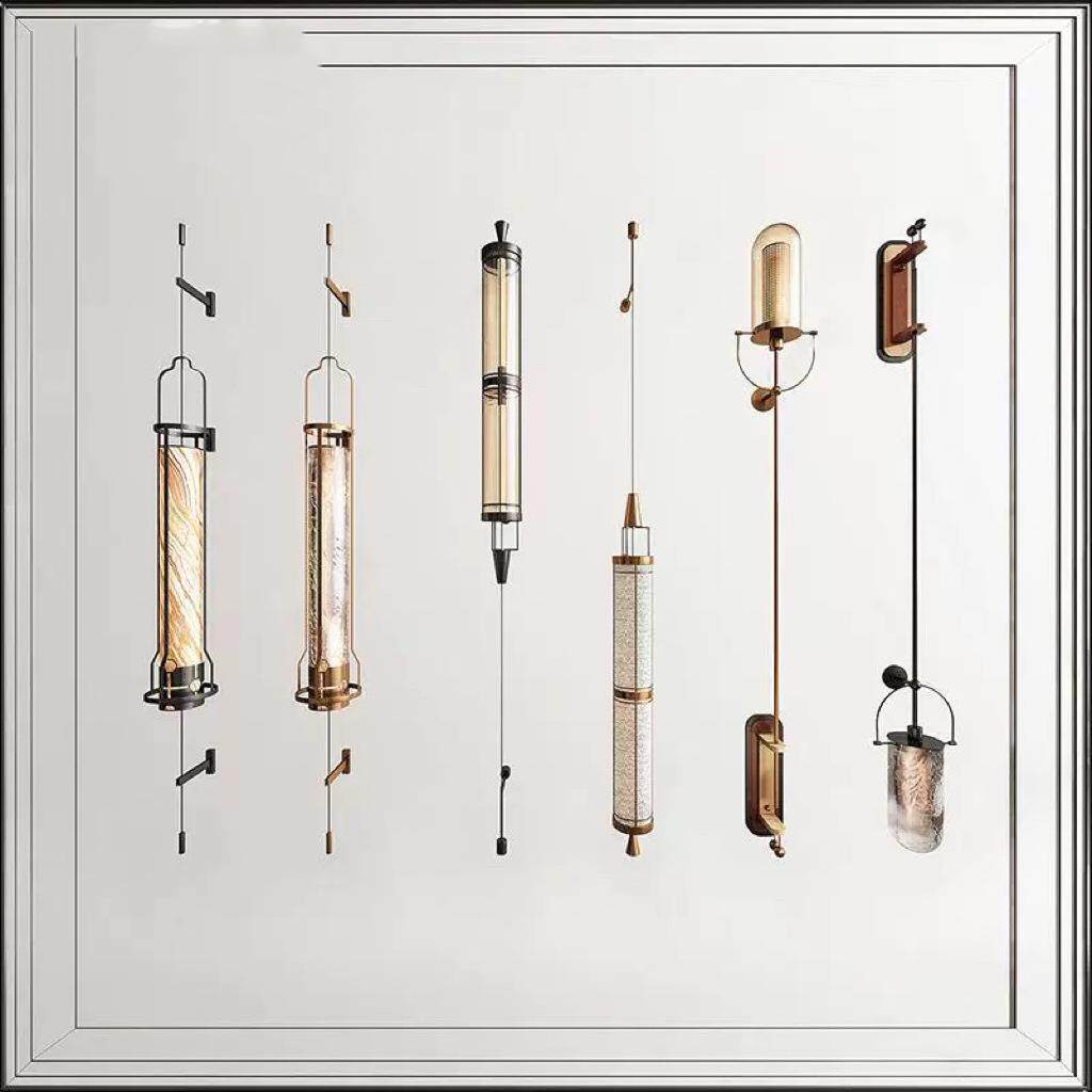 中山工厂展厅玻璃壁灯简约现代创意设计师客厅新中式过道楼梯卧室