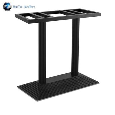 长方形铸铁桌脚梯级餐桌脚四人桌铁艺双柱底盘橱柜家具台桌子