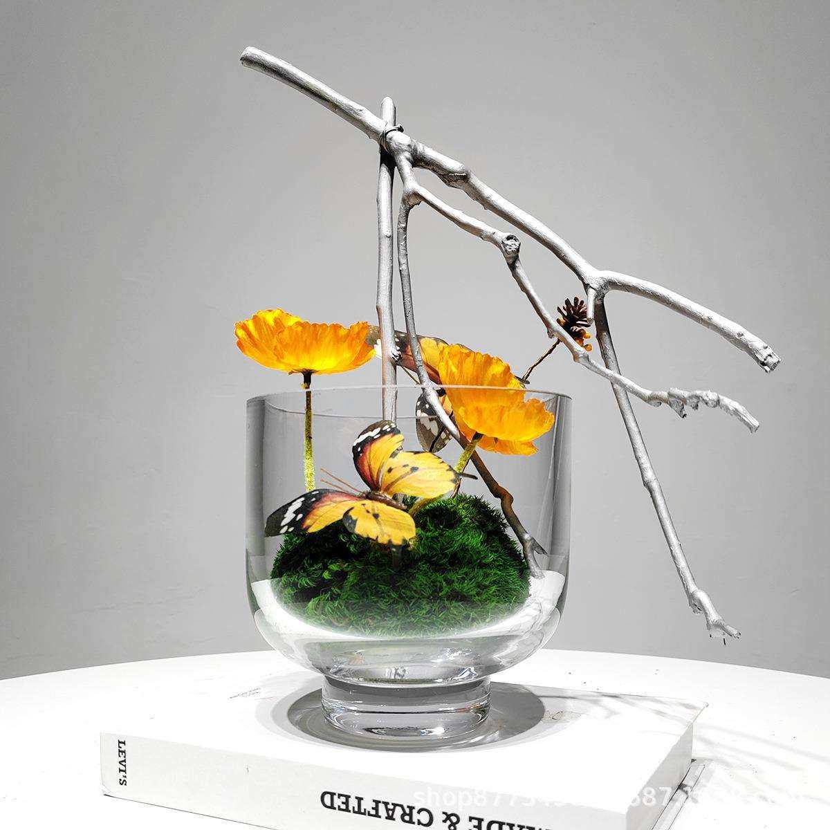 现代轻奢客厅餐桌玻璃插花器样板间售楼处玄关电视柜仿真花艺装饰,五金/工具,其他电线电缆,淘宝优惠券,粉丝福利购,淘宝优惠卷