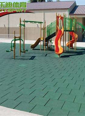 低价室内外路径院子广场专用橡胶地砖绿色耐磨防滑EPDM橡胶地砖