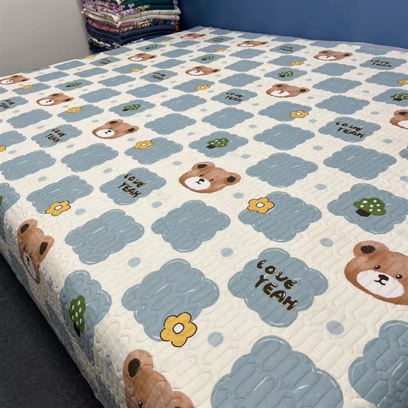 特大号3米床单卡通定制加厚大炕绗缝工艺正反可用长款床盖四季通